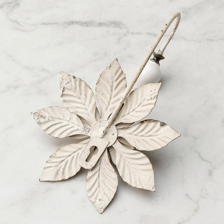 Крючок Античный цветок Flower Antique White Hook
