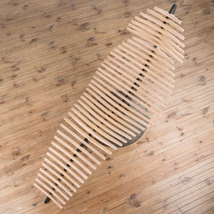 Бежевое кресло-шезлонг Кит Whale Lounge Natural/Dark Oil