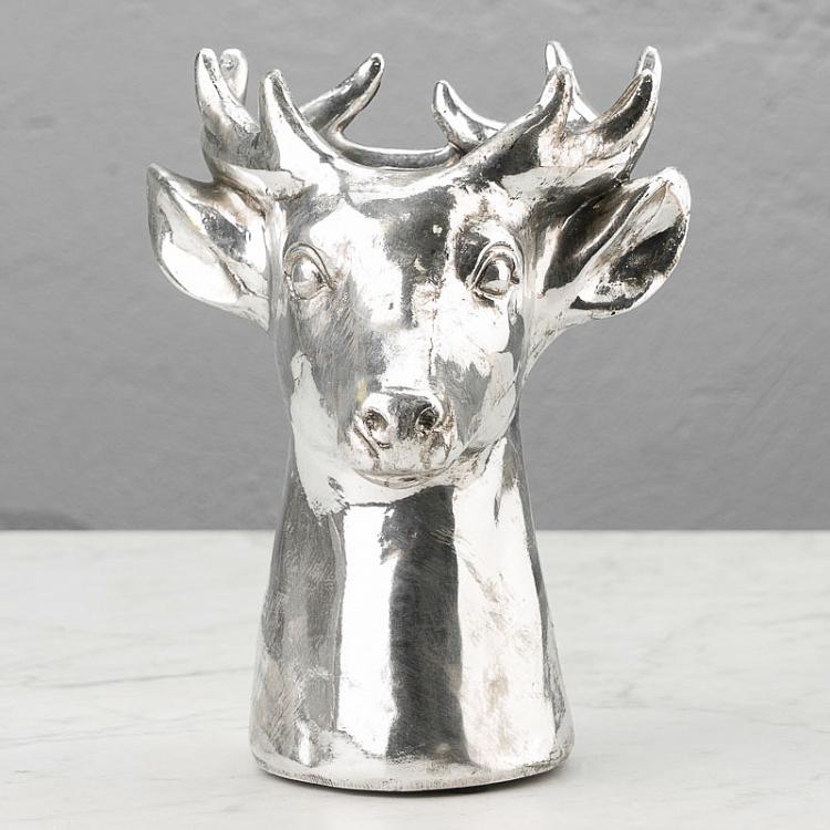 Серебряное кашпо Олень Deer Planter Silver
