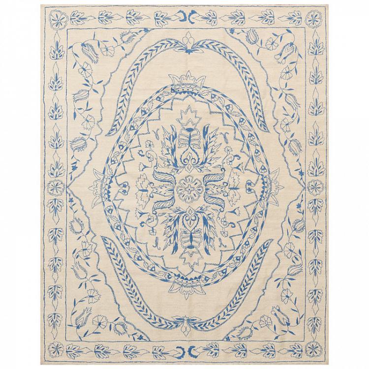 Безворсовый ковёр Килим Аддис Абеба синий Kilim Addis Ababa Blue