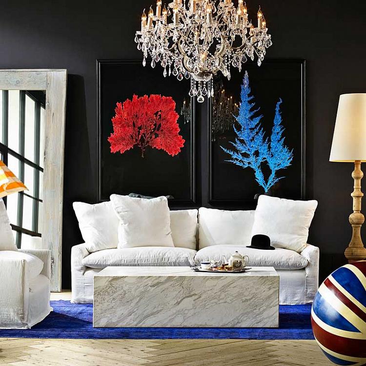 Картина-принт Красное растение, серия Морская жизнь Sealife Red Flat