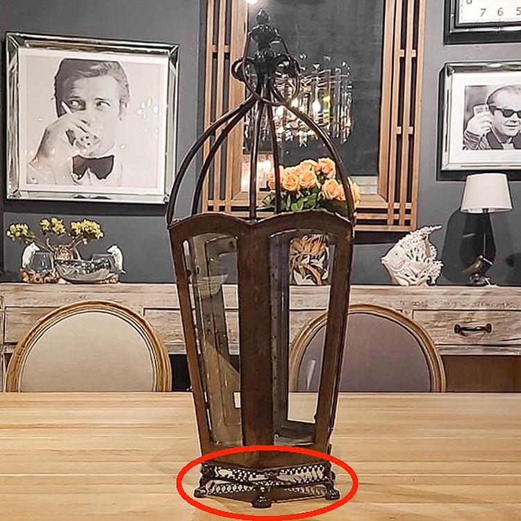 Подсвечник в виде ретро-фонаря дисконт Metal Retro Lantern discount