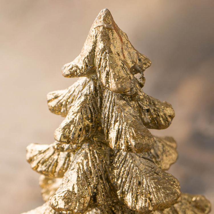 Новогодняя фигурка Золотая ёлка Christmas Tree Gold 21 cm