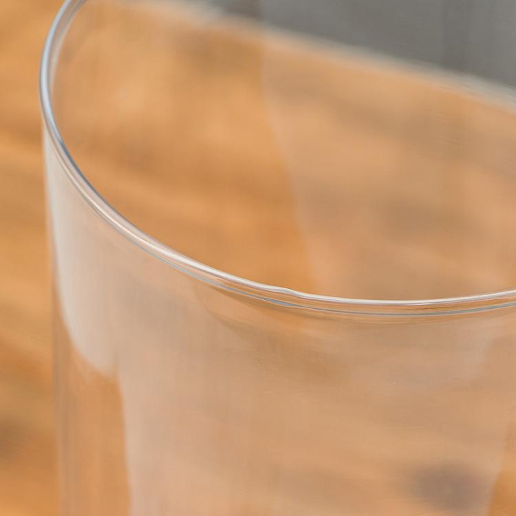 Цилиндрическая стеклянная ваза для цветов Long Cylindrical Glass Vase