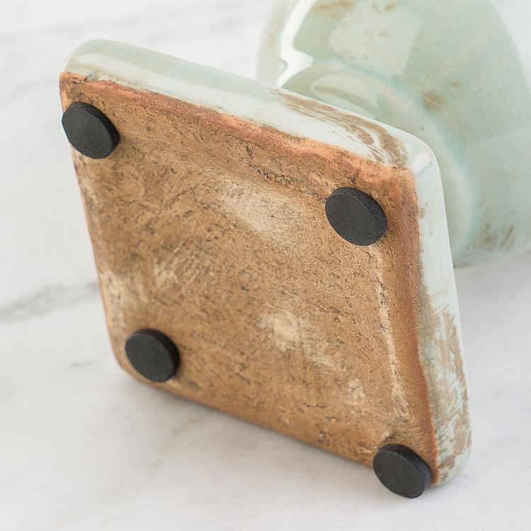 Голубовато-зелёная мини-ваза Медичи, S Medicis Vase Verdigris Small