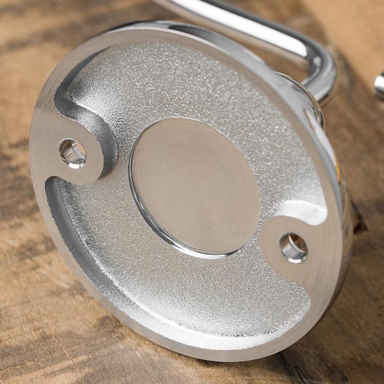 Настенная овальная чёрная мыльница в подставке цвета хром Soap Dish Chrome And Black