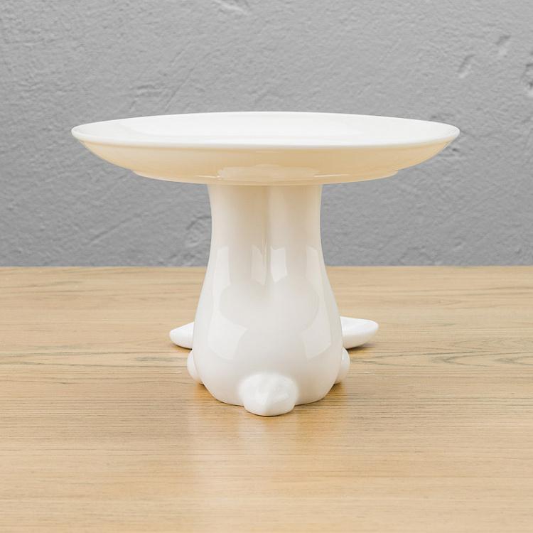 Сервировочная подставка-тортовница Кролик, M Decorative Plate Rabbit Medium