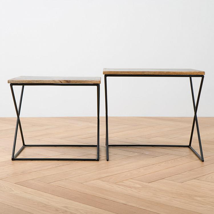 Комплект из двух столиков Карты Set Of 2 Card Game Nesting Tables