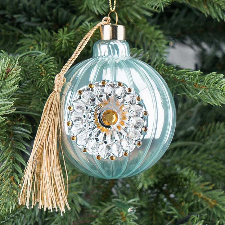 Ёлочная игрушка Зелёный шар с окошком Ball With Window Green 8 cm