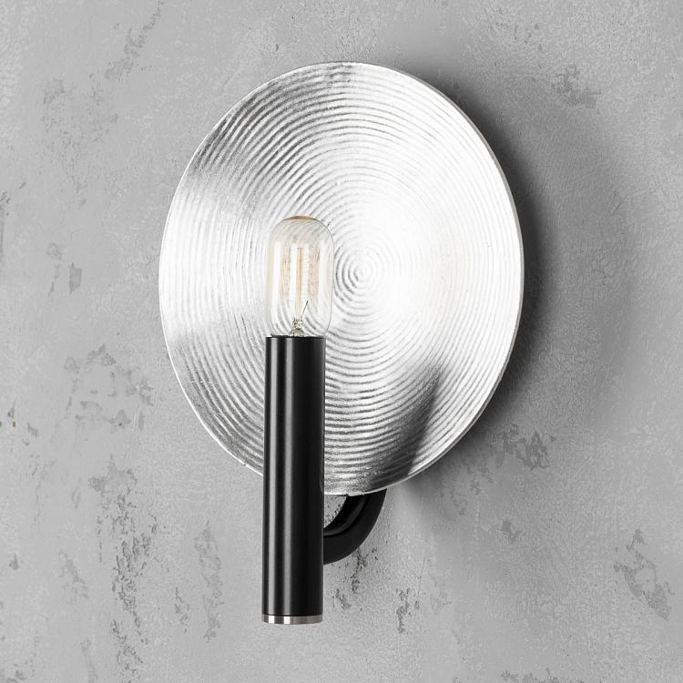 Бра Орбис, серебряная поталь, S Wall Lamp Mind And Object Orbis Small, Potal Silver