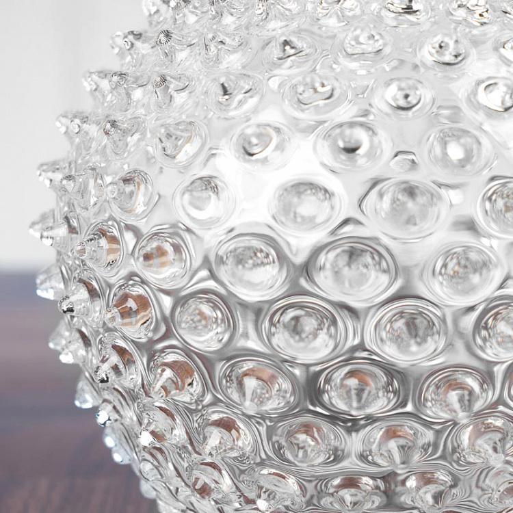 Круглая прозрачная ваза Диамант Round Clear Vase Hobnail