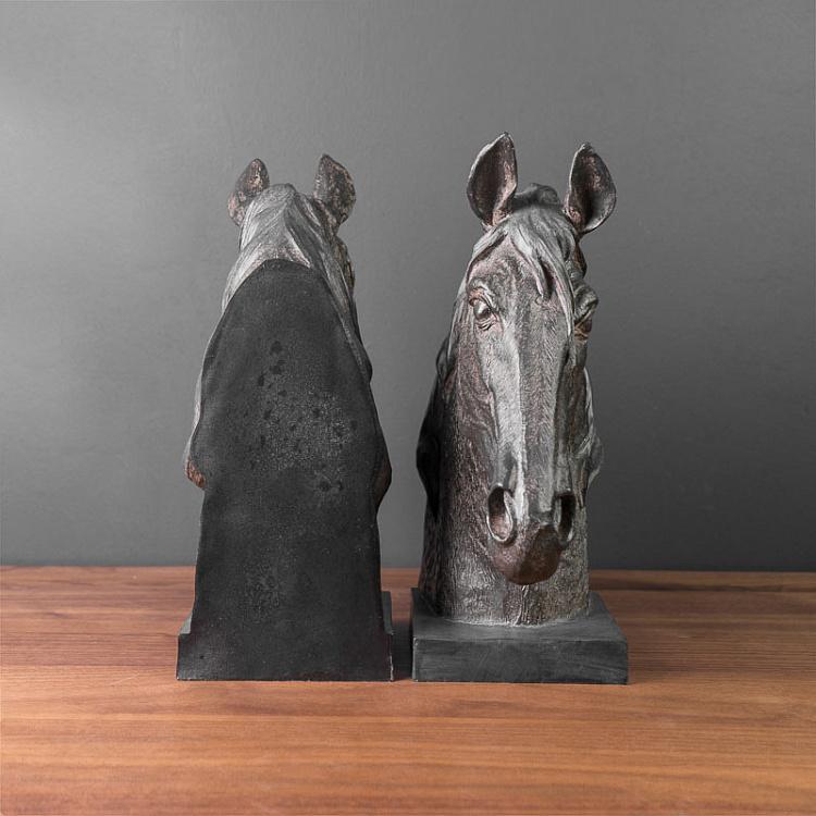 Набор из двух держателей для книг Кони 2 Bookend Horse Heads 2