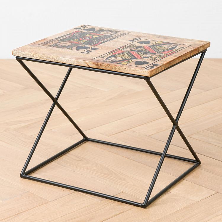 Комплект из двух столиков Карты Set Of 2 Card Game Nesting Tables