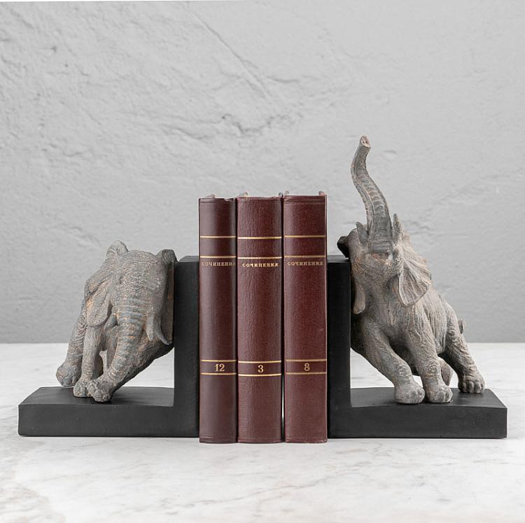 Набор из двух держателей для книг Слоны Bookend Elephants