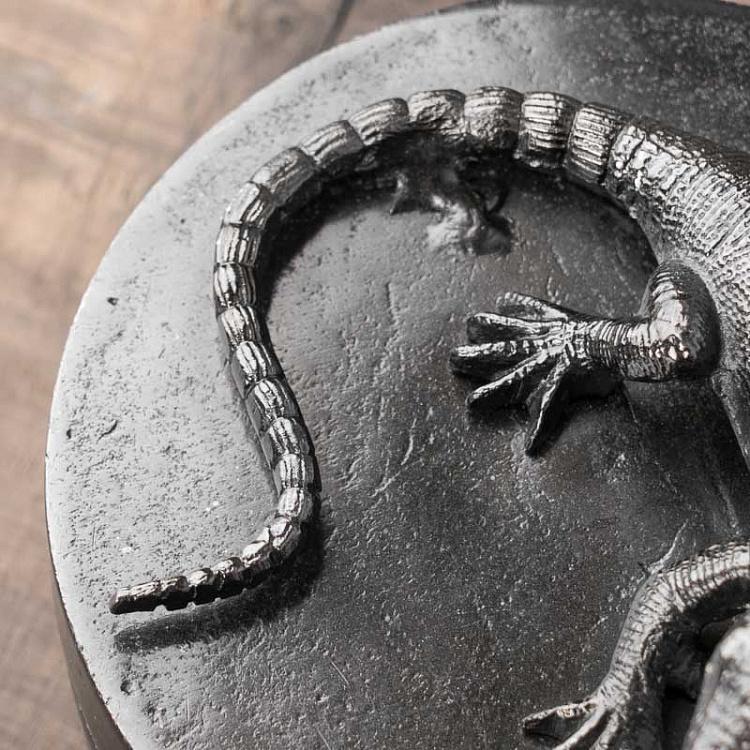 Шкатулка для украшений с ящерицей Metal Box With Lizard Lid
