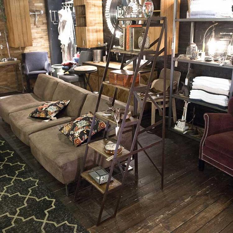 Складной металлический стеллаж с деревянными полками Wooden And Metal Scale Shelf