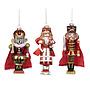 Набор из 3-х ёлочных игрушек Set Of 3 Glass Fabric Nutcracker Suite 16,5 cm