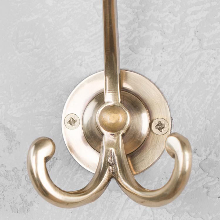 Трёхрожковый крючок цвета состаренного золота Doube Hook Antique Gold