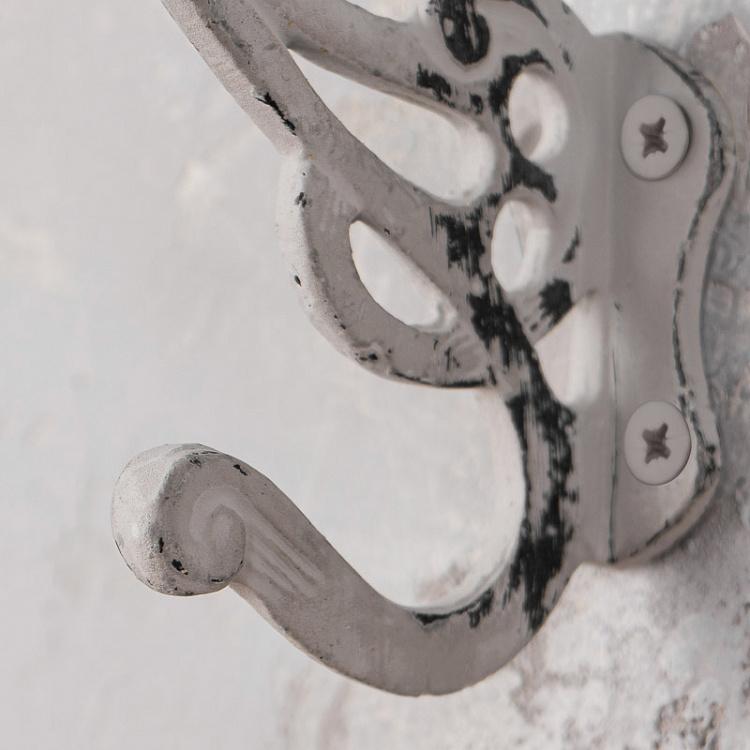 Двухрожковый серый винтажный крючок 3 Vintage Hook Grey 3