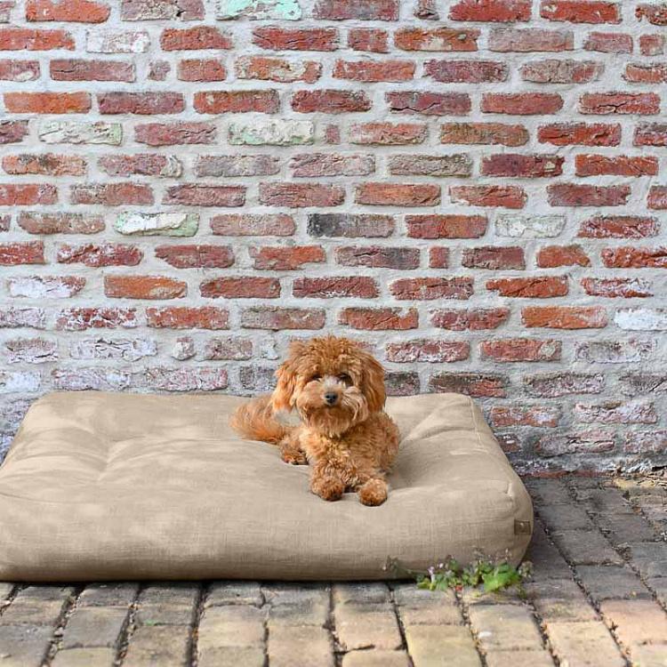 Бежевая лежанка для собак/кошек Оксфорд, L Oxford Cushion Large, Linen Ecru