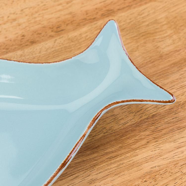 Голубое сервировочное блюдо Рыбка Дори, L Dory Fish Plate Large Blue