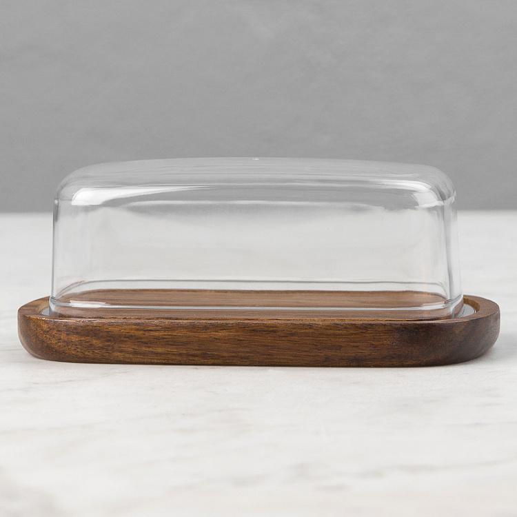 Деревянная маслёнка Органик Organic Butter Dish