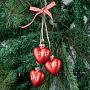 Ёлочная игрушка Hearts Dangle Red 20 cm