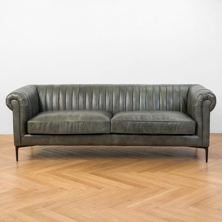 Трёхместный диван Вена Vienna 3 Seater, Black Matt Metal RM