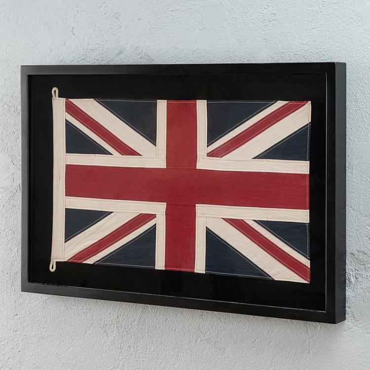 Флаг Великобритании за стеклом в раме, S Shadow Box Flag UK Small