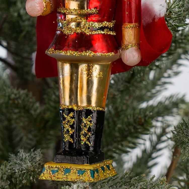 Набор из двух ёлочных игрушек Мышиный король и Щелкунчик Set Of 2 Glass Mouse King And Nutcracker 16,5 cm