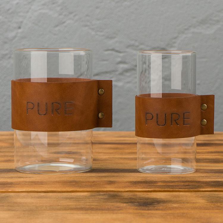 Набор из 2 цилиндрических мини-ваз-солифлоров Set Of 2 Cylindrical Glass Soliflores