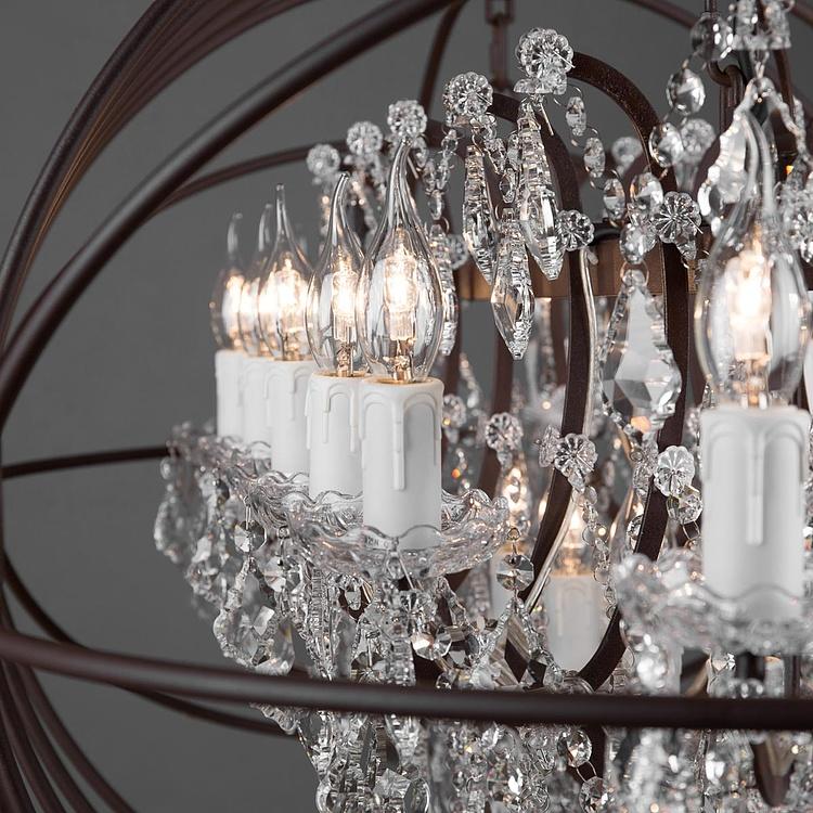 Прямоугольная Хрустальная люстра с гироскопом, S Gyro Crystal Rectangular Pendant Small