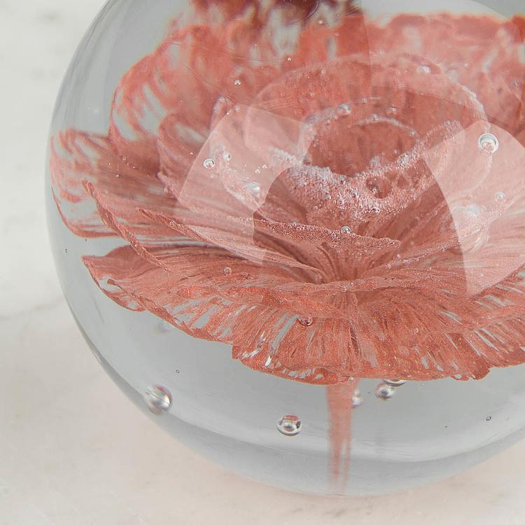 Пресс-папье Кружевной цветок Glass Paperweight Flower Lace