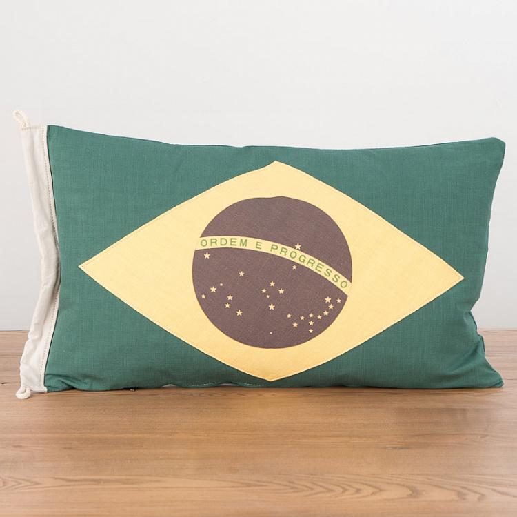 Декоративная подушка с флагом Бразилии, S Flag Cushion Brazil Small