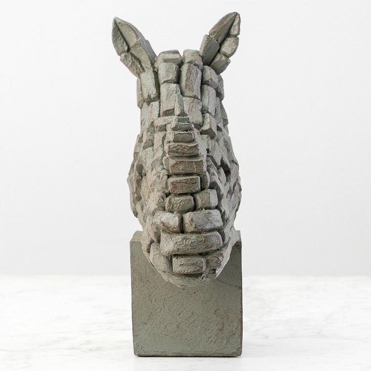 Статуэтка Бюст носорога с эффектом треснувшей земли Rhinoceros Cracked Earth Effect Bust