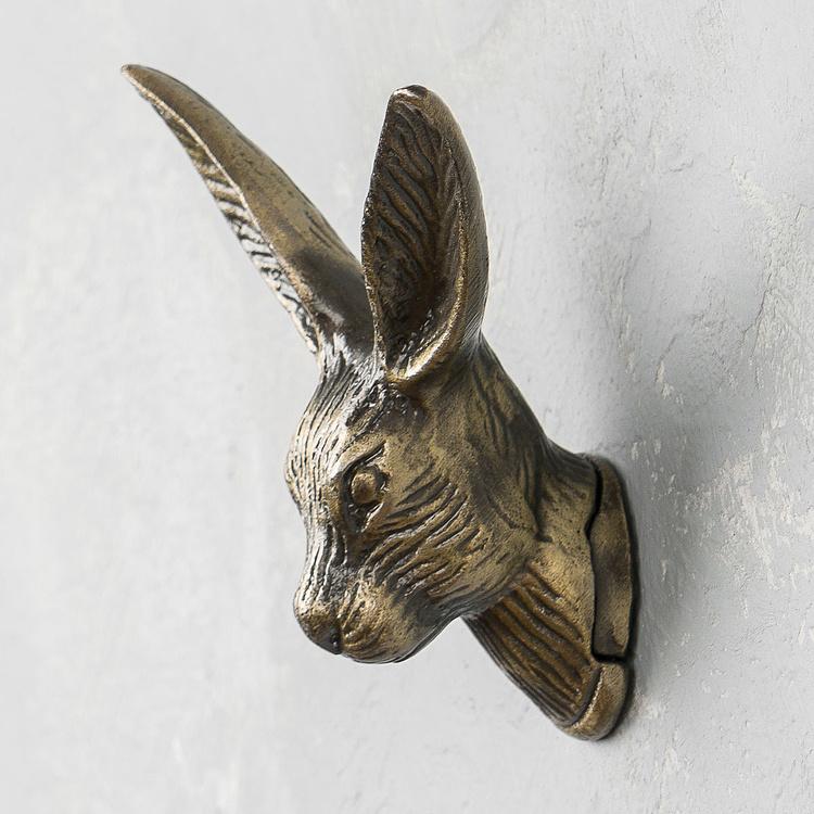 Двухрожковый винтажный крючок Голова кролика Antique Rabbit Head Hook
