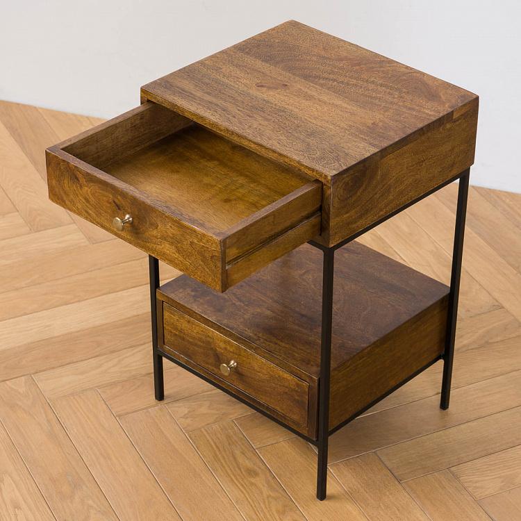 Прикроватный столик с двумя ящиками Арабика Arabica Side Table With 2 Drawers
