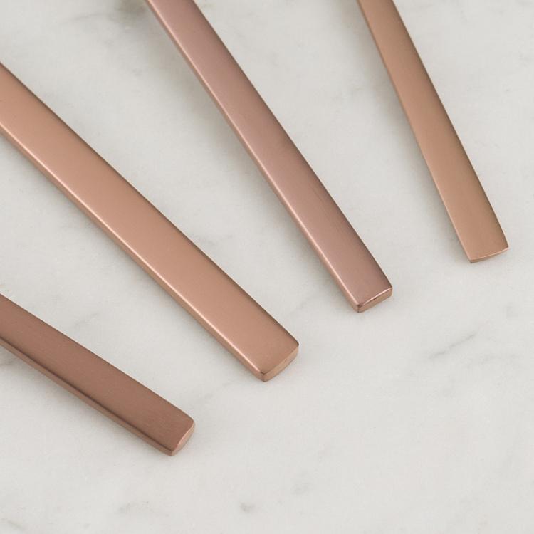 Набор из четырёх столовых приборов матовый медный Set Of 4 Cutlery Matt Copper