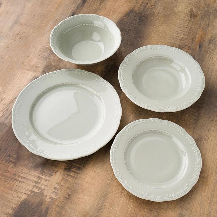 Серо-зелёная суповая тарелка Старая Вена Vecchio Vienna Soup Plate Sage Green