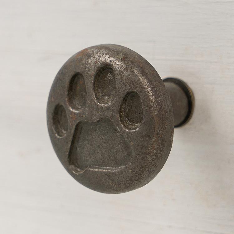Мебельная ручка Отпечаток лапы Pewter Paw Print Knob