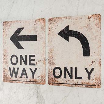 Set Of 2 Plaque One Way / Only