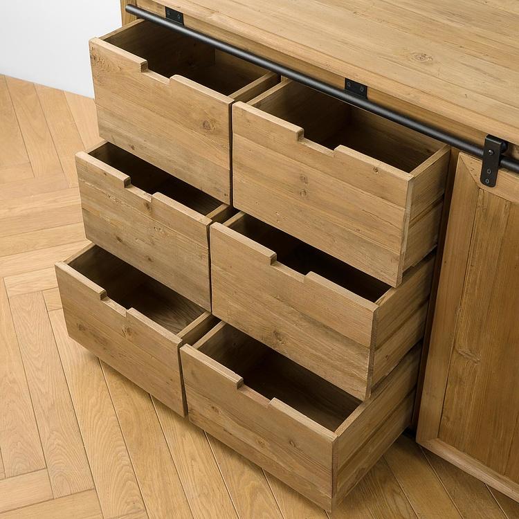 Комод с раздвижной дверью и шестью ящиками Карелия Karelia Sliding Door Sideboard With 6 Drawers DB