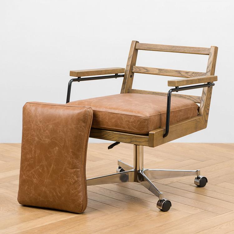 Рабочее кресло Архитектор, светлый ясень Architect Office Chair, Ash Ochre Brown