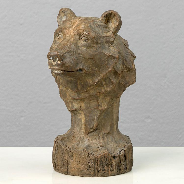Статуэтка Голова бурого медведя Bear Head Brown