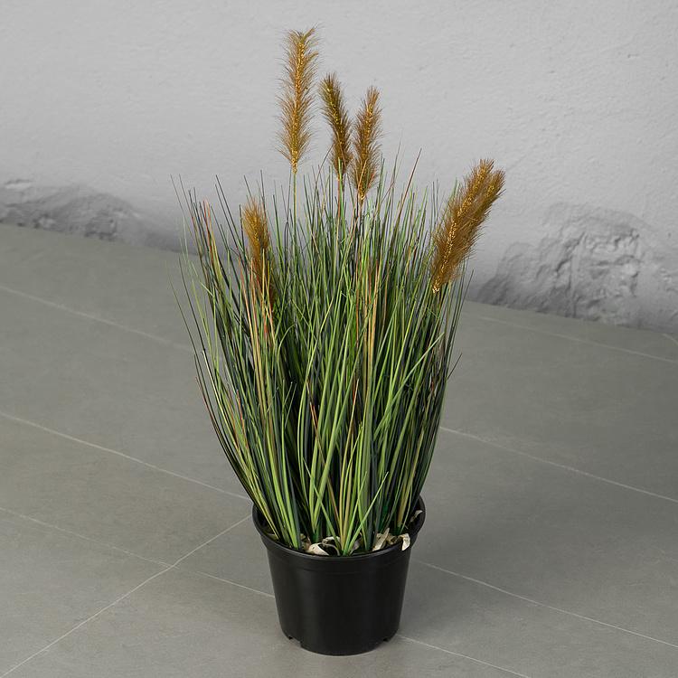 Искусственная кустовая осока с коричневыми султанами Sedge Bush With Brown Sultans 60 cm