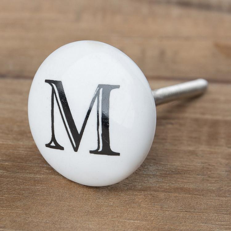 Мебельная ручка-кнопка Алфавит M Alphabet Knob M