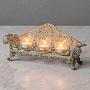 Подсвечник Glass Metal Antique 3 Votive On Sofa Chair Gold