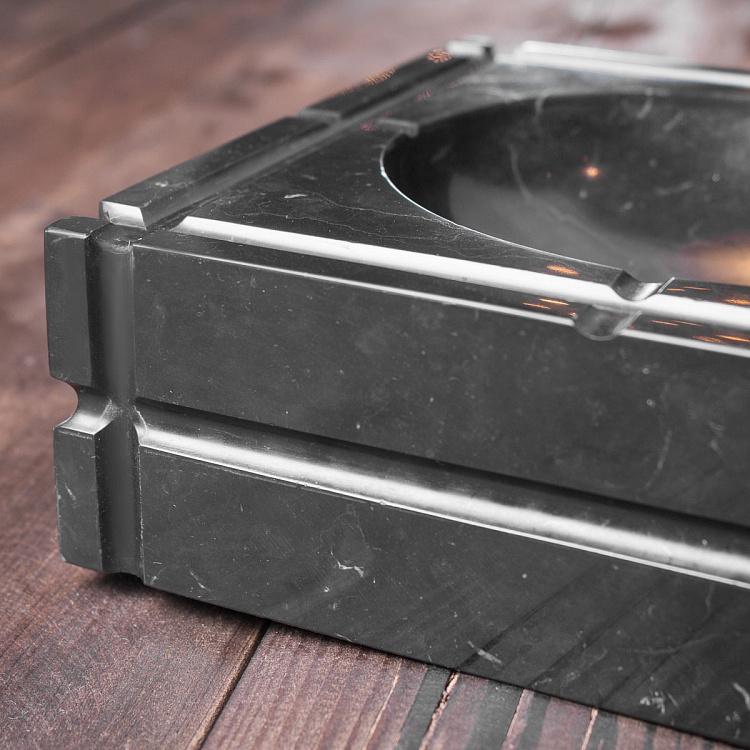 Чёрная мраморная пепельница Нестор Ashtray Nestor, Black Marble