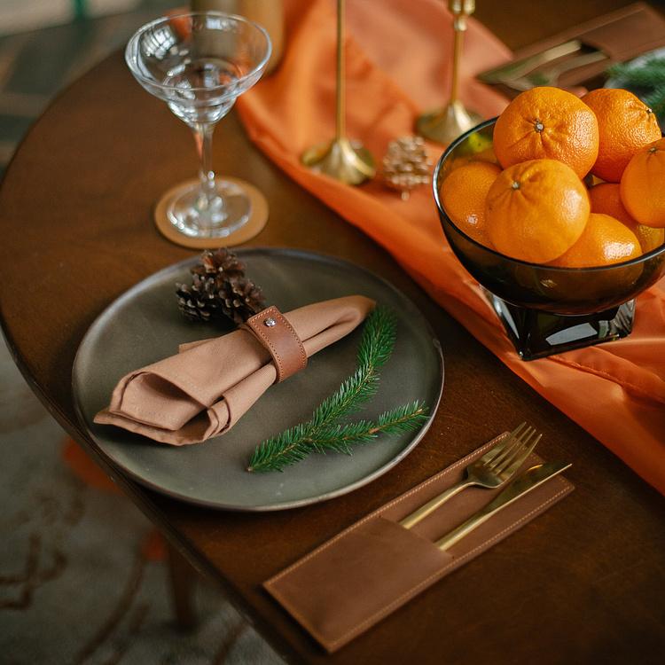 Набор из двух колец для салфеток Карамель Set Of 2 Napkin Rings Caramel