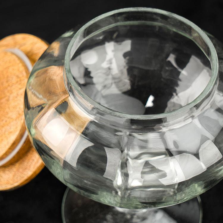 Конфетница с деревянной крышкой Малкольм Malcolm Airtight Jar